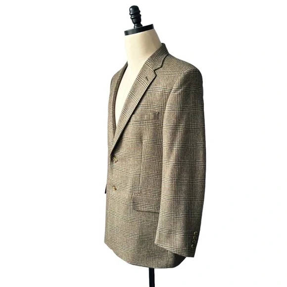 Sewell Tan Glen Check Worsted Wool Blazer41 R NWT